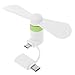 Abcidubxc Ventilador USB 2 en 1 tipo C Micro USB Mini ventilador enfriador para teléfono móvil Huawei HTC ventilador personal