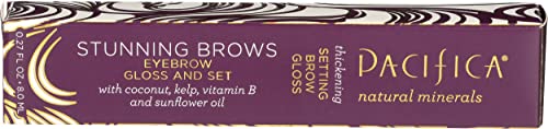 Pacifica Beauty Stunning Brows Eye Brow Gloss & Set, Golden Brown, 0.27 Ounce