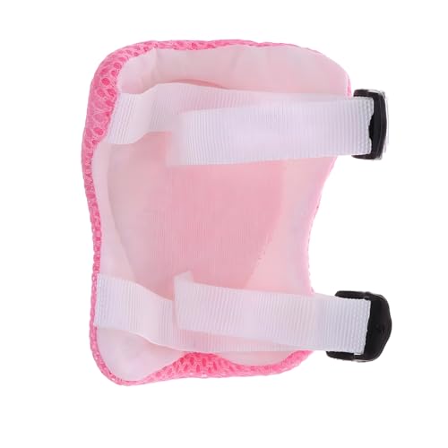 Kit Proteção Infantil Capacete Joelheira Cotoveleira para Meninas Rosa (Rosa)