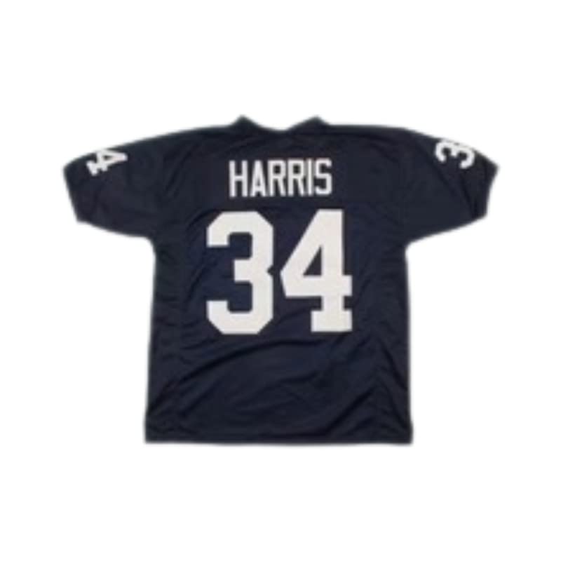 F Harris 34 State Sewn Any Name Number Navy Blue Football Jersey