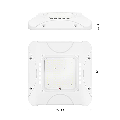 Bbmi 150W Led Canopy Light, 20250Lm 5000K Daylight White, 100-277Vac, Commercial Gas Station, Street, Area & Outdoor Lighting, Led Parking Garage Lights, Dlc-Qualified & Etl-Listed (White). #TOP1
