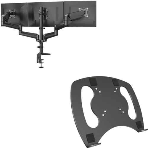 Image of HUANUO Triple Monitor Mount&Laptop Tray