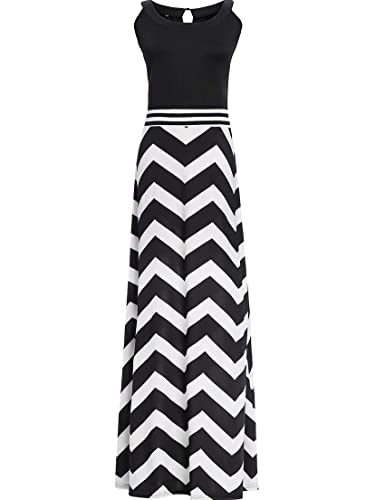 Image of Lacavocor Womens Summer Maxi Dress Tank Top Sleeveless Long Dresses