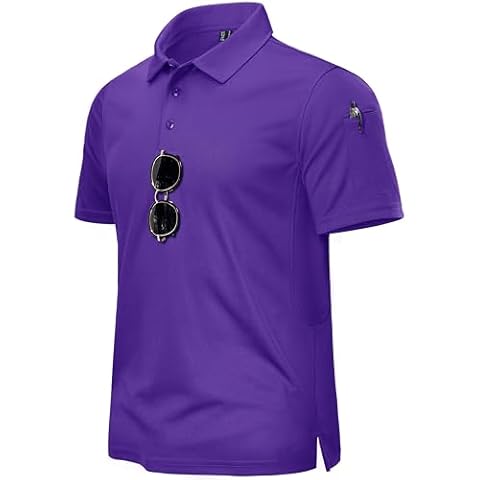 TACVASEN Men's Quick Dry Polo Shirt Cover