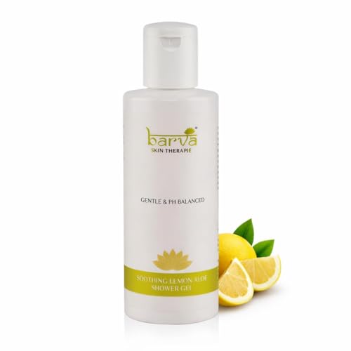 Image of Barva Calming Soothing Lemon Aloe Shower Gel 200ml | Refreshing & Stress Relief Body Wash | With Aloe Vera | Gentle Cleansing for All Skin Types