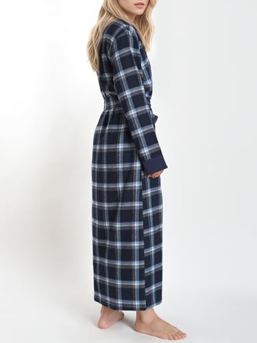 Latuza Women's Flannel Robe Long Bathrobe3