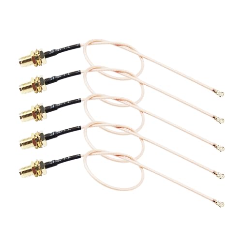Rydocyee IPEX U.FL to SMA Female Cable 8 Inches RG178 WiFi Pigtail Coaxial Cable Connecting SMA Antenna to 4G 5G Router, Modem, MiFi Hotspot, Mini PCIE Wireless Card, WiFi Motherboard - 5 Pack