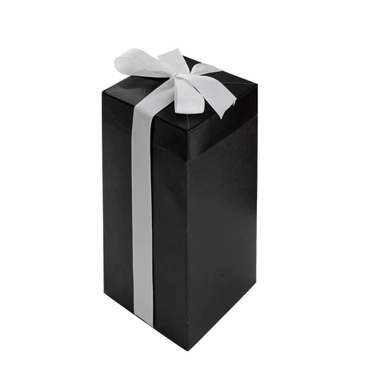 DISOK - Lotto da 25 a 100 scatole di cartone nero con fiocco. Presentazioni e decorazioni per matrimoni. Decorazione regali di nozze (75)