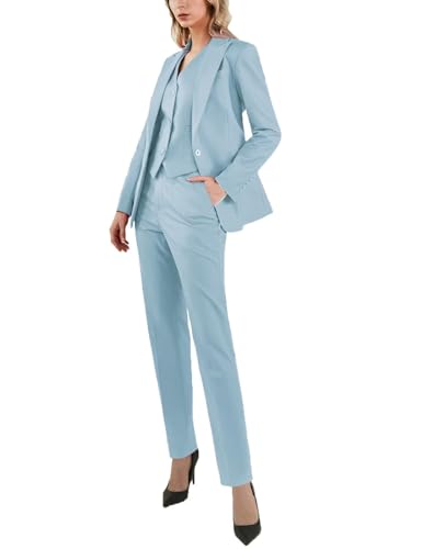 Women's 3 Piece Office Lady Business Suit Set Slim Fit Blazer Vest Pant One Button Pant Suits Set for Work