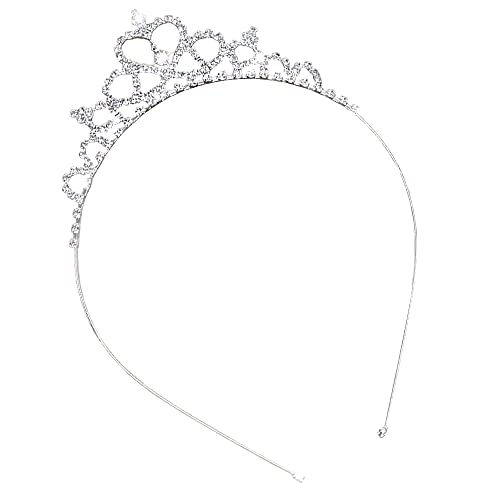 Krone Tiara, Diadem Hochzeit Frauen Mädchen Strass Kopf Schmuck Kronprinzessin Stirnband Blumenmädchen Tiara Braut Brautjungfer Blume Kristall Herz Form Prinzessin Krone Stirnband Tiara kinder