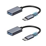 sunshot Adaptador USB C a USB 3.0 Paquete de 2 Cables OTG Tipo C Thunderbolt 3 a USB Adaptador hembra Cable OTG Compatible con MacBook Pro 2018 2017, Samsung Galaxy S20 S20 + Ultra S8 S9 Note 10 y más