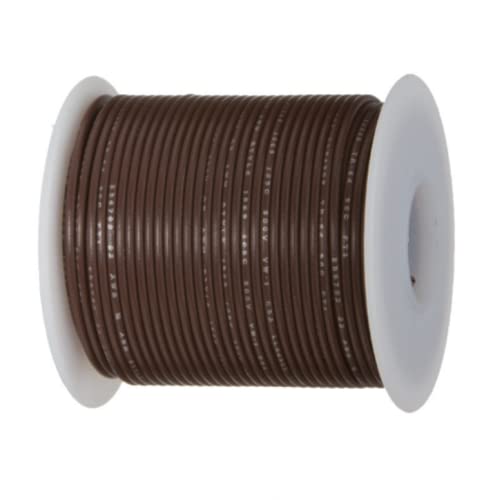 1 Pcs 25 ft Brown Solid Hook Up Wire 20 AWG Gauge 300 Volts 0.0320