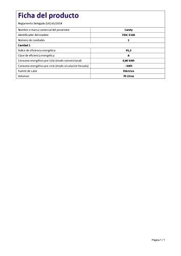 CANDY Four encastrable émail lisse FIDC X100, Idéa, 70 litres, Convection naturelle
