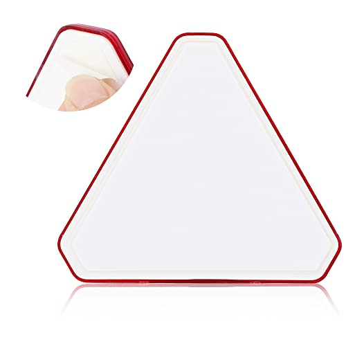 DARKGUARD 4X Reflectores Catadióptrico Triangular Rojo con Adhesivo, 150x10x135mm,Homologados, Reflector Triángulo Remolque Tornillo para Barco Paredes  Tractor RV(Rojo-Triangula-Adhesivo-4Piezas)