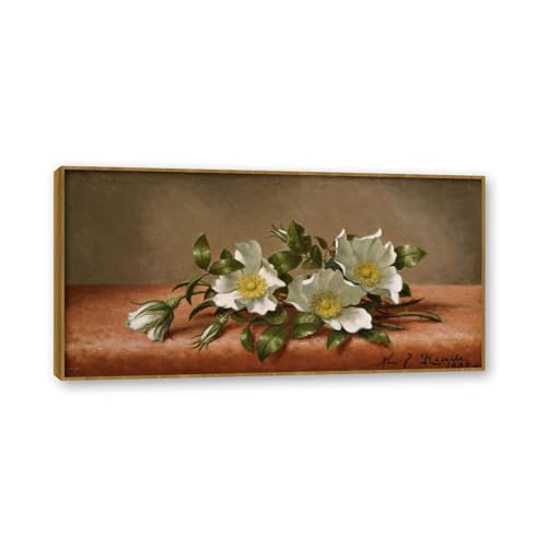 Tableau Roses Cherokee pour habiller un mur vide avec cadre en teck