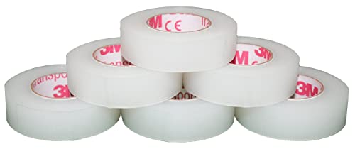 Transpore 3M Surgical Medical First-Aid Plastic Tape 1/2" X 10 Yards Non-Sterile - 6 Rolls #1527-0 #TOP3