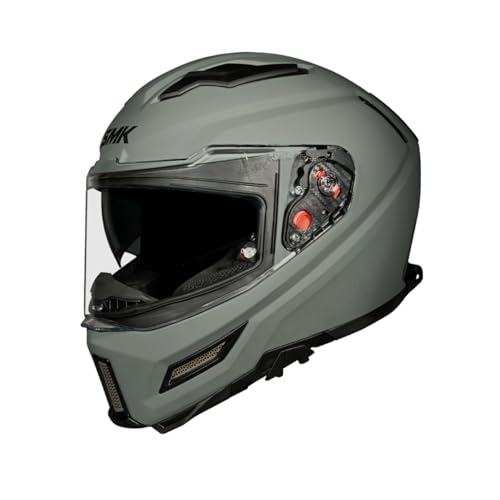 Image of SMK Agnar Solid ISI DOT & ECE 06 Certified Full Face Helmet with Pinlock 30 Antifog Visor (MATT Nardo Grey - XXL)