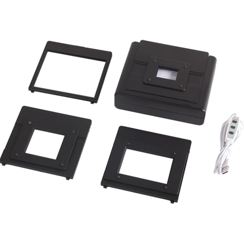 Foto diapositive Negativi e Visualizzatore di pellicole, Scanner mobile per pellicole con supporto per pellicole 135, 120, 4x5, visualizzazione illuminata a LED, luminosità regolabile, per il ripristi