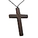 Produktbild Island Piercings Halskette Anhänger aus Holz 7cm XL Kreuz Kruzifix längenverstellbar N311