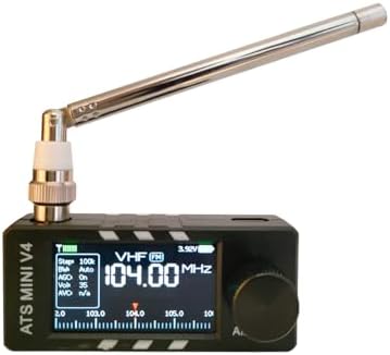 Upgraded ATS MINI V4 Radios, SI4732 Pocket Shortwave Radio, Portable AM/FM/LSB/USB Full Band Receiver, with Built-in Headphone Amplifier, Speaker and Hi-Z, Small am fm Radio Receiver