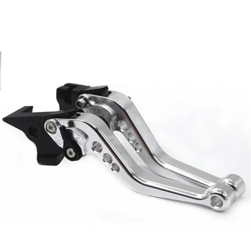 YUQUDGELKY Para SUZUKI GSF650 Para BANDIT 2007 GSF1250 Para BANDIT 2007-2015 Accesorios De Motocicleta Palancas De Embrague De Freno Cortas(Plata)