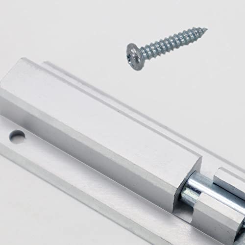 Scottchen Pro Slide Door Bolt Latch, Barrel Bolt With Aluminium Alloy Base Solid Steel Latch Core, Heavy Duty Solid Gate Sliding Latch Lock Security Guard Hardware, Included Screws，3In #TOP2