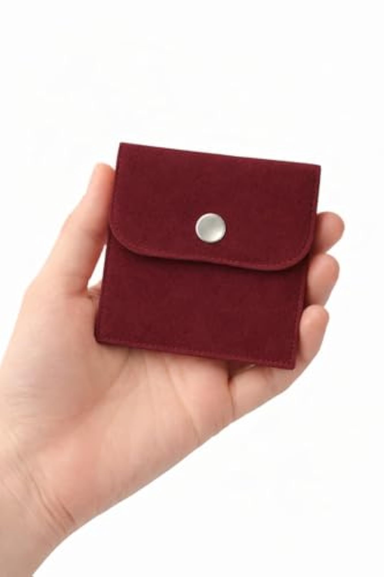 Premium Microfiber Velvet Jewellery Pouch with Button Closure