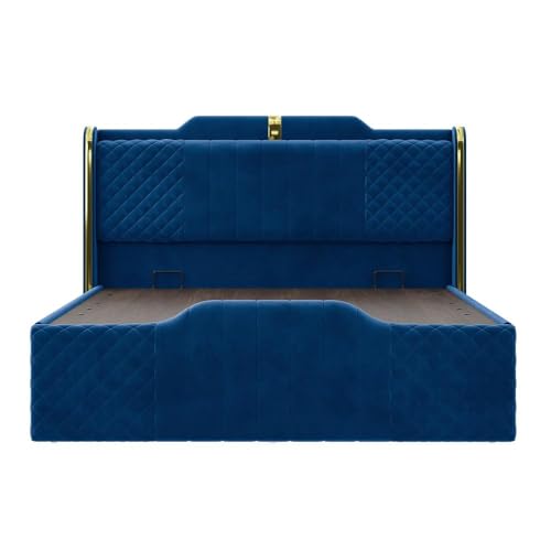 Image of Wakefit Velura Queen Size Hydraulic Storage Upholstered Bed