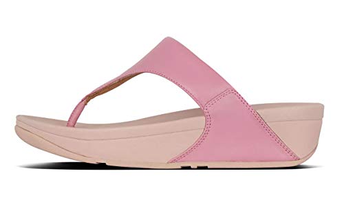 Image of FitFlop Women's Lulu Leather Toe-Post Sandal, Rose, 11
