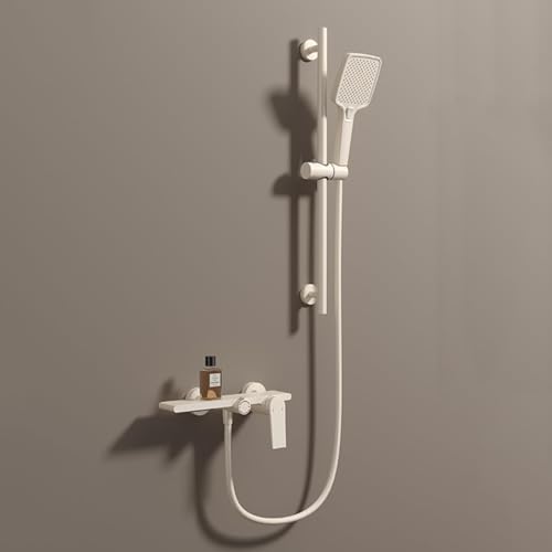 Cascade de bain boucheur de douche mural beige avec colonne montante rigide LWX