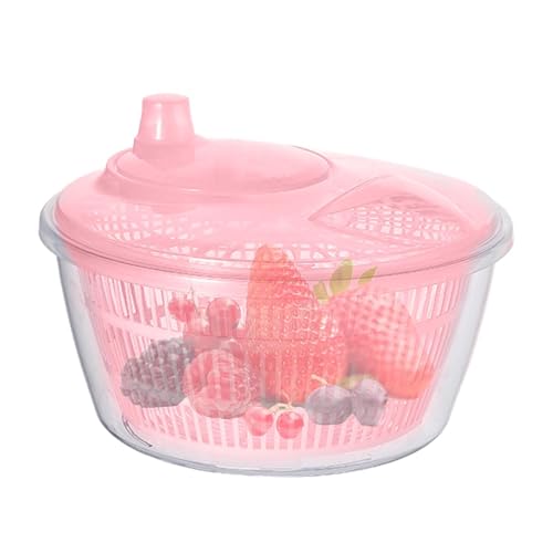 HunicandIU Salad Spinner, centrifuga per insalata, centrifuga per verdure/frutta, a doppio strato, con grande capacità, centrifuga 3 in 1, colino e insalatiera