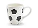 Ceramic Soccer Ball Design Sports Coffee Tea Mug with Handle Great Gift Idea for Coaches, Soccer Fans, Soccer Players - Black/White, 15 Oz