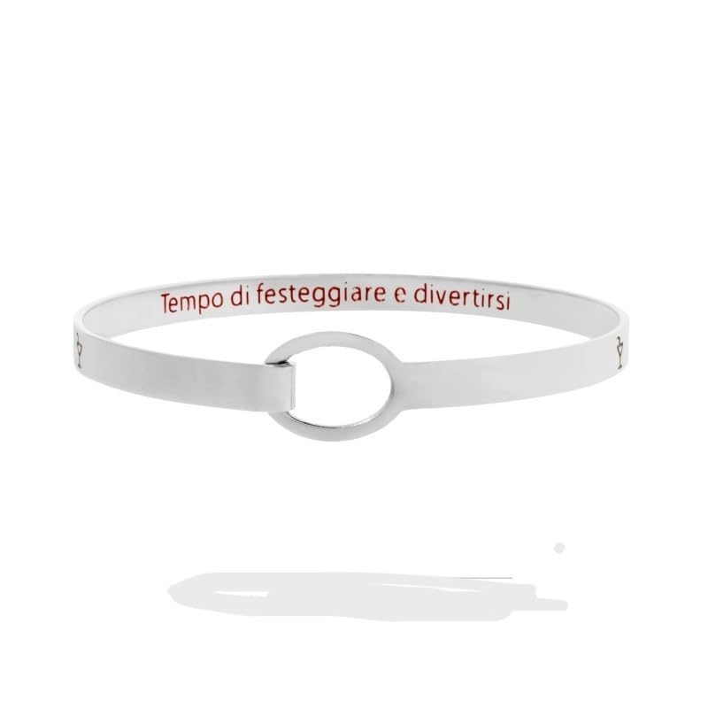 Bracelet rigide Marlù 18BR0662 éclat argenté et design cocktail prestigieux