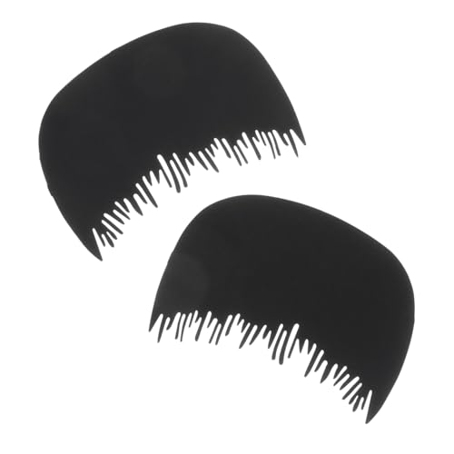 DECHOUS Natural Hairline Comb Set 2pcs Portable Hair Building Fiber Combs for Men Professional Hairline Styling Forehead Line Grooming Tool