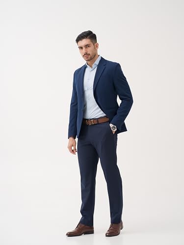 Image of The Pant Project Luxury PV Lycra Stretchable Formal Pants for Men | Stylish Relaxed Fit Men's Wear Trousers for Office or Party | Mens Fashion Dress Trouser Pant