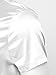Sholeno Mens Satin Silk V Neck Short Sleeve Pullover T-Shirt Loose Fit Pajamas Tops Nightwear White X-Large