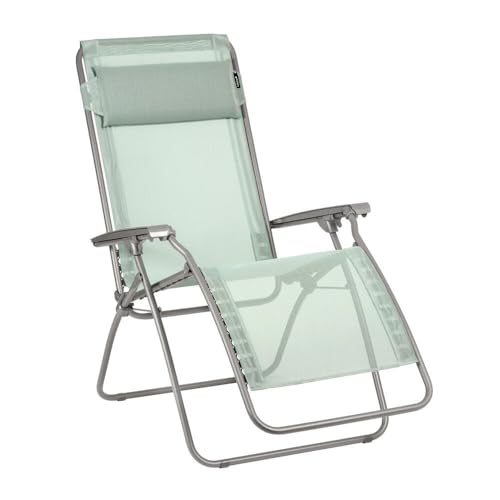 Image of LAFUMA MOBILIER Recliner, Folding and Adjustable, R Clip, Batyline, Colour: Tilleul, LFM4020-9268