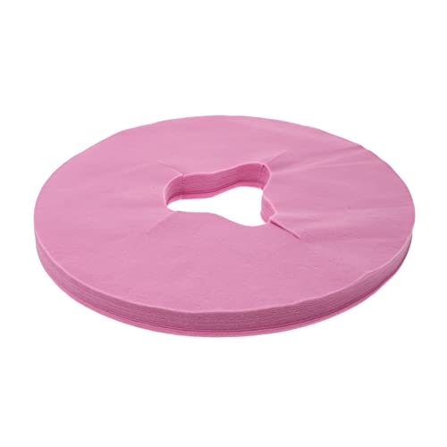 WOFASHPURET 100Pcs Disposable Massage Bed Hole Covers Non Woven Safe Headrest Pads for Beauty Supplies Ergonomic Design for Comfort Breathable for Smooth Breathing