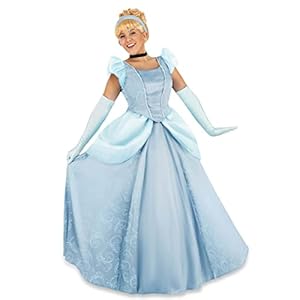 Disney Premium Cinderella Dress Costume for Women | Adult Disney Princess Blue Ball Gown Cosplay Outfit