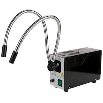 Cole-Parmer 150 W Fiber Optic Dual Gooseneck Illuminator, 115 VAC