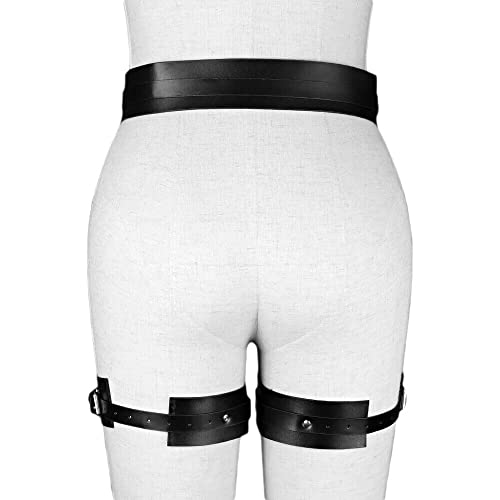 Allovme Punk Leather Body Belt Suspenders Lingerie Gothic Garter Belts #TOP5