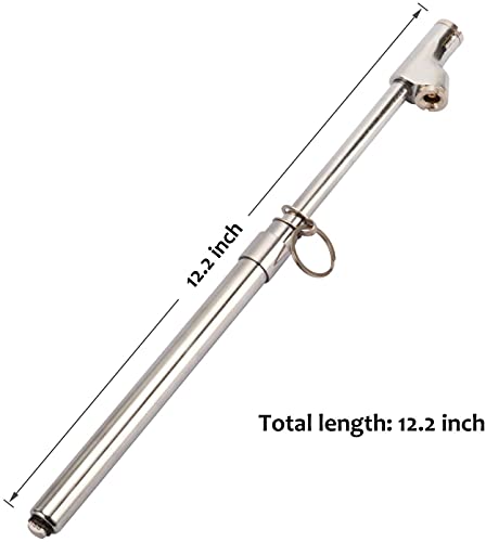 Image of MEASUREMAN Heavy Duty Dual Head Truck Tire Gauge 10PC, Solid Brass Body, Aluminum Slide, with Hook, Range 10-150psi