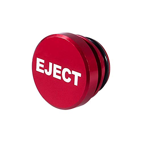 Image of Billet Aluminum Car Cigarette Lighter Plug Replacement, EJECT Button Universal Push Button Fits Most Automotive Vehicles (Red)