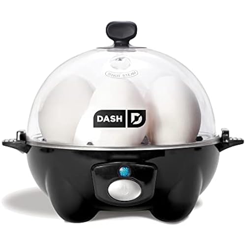 Dash Rapid Egg Cooker: 6 Egg Capacity Electric Egg Cooker for Hard Boiled Eggs, Poached Eggs, Scrambled Eggs, or Omelets with Auto Shut Off Feature - Black (DEC005BK)