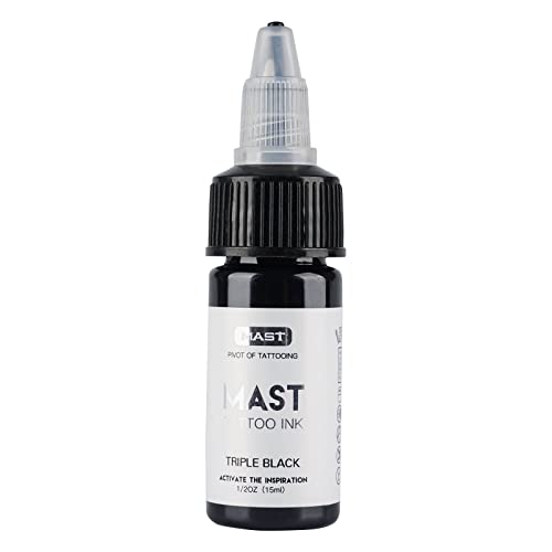 Mast Tattoo Ink Bottle 0.5oz, Triple Black Mas05