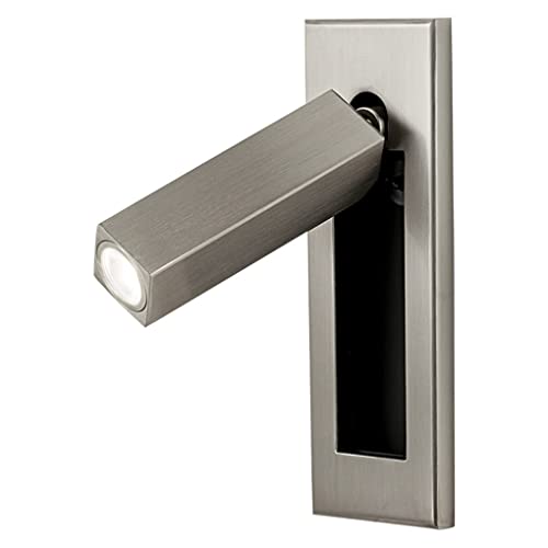 SXYSXYSXY Wandleuchte Nachttischlampe mit Schalter 3W LED Leselampe Modern Dreh-und schwenkbarem Wandleselampe Aluminium Wandlampe Wandspot Schlafzimmer Büro Hotels Esszimmer Wohnzimmer,B