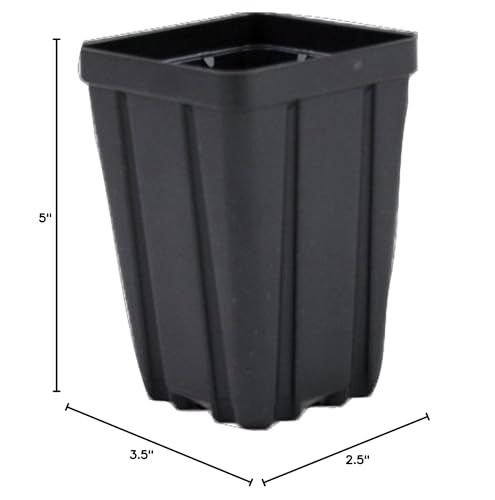 Grower'S Solution Square Greenhouse Pots 3.5 Inch X 5 Inch- Black thumb #2
