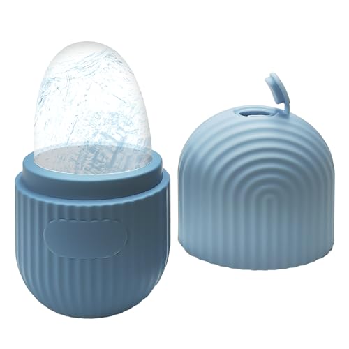 1 rodillo de hielo, rodillo de hielo para ojos, rodillo de hielo facial, masajeador de cara de hielo, productos de belleza para reducción de poros, cuidado del contorno (azul, 11,6 x 7,28 cm)