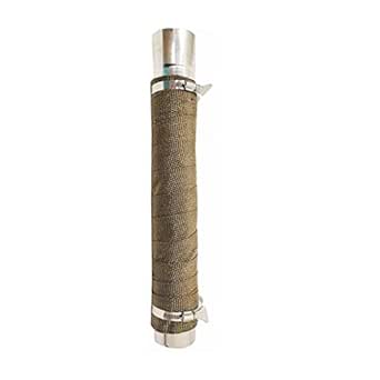 FireHiking Fireproof Pipe Wrap (Basalt Fiber) Anti-Scalding Chimney Ribbon with Clamps