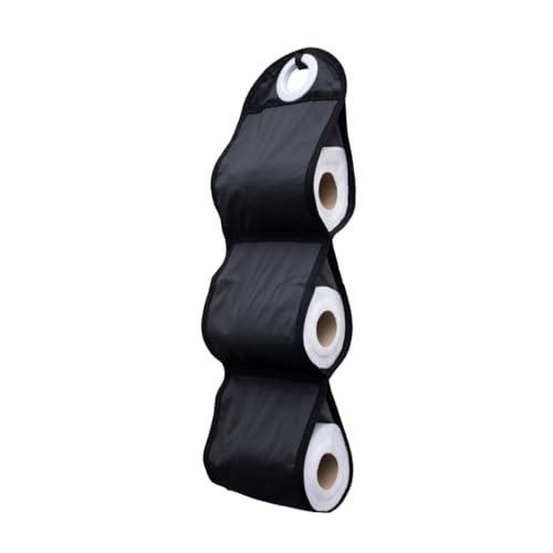 Porta Papel Higiênico para 3 Rolos impermeável com várias estampas (Preto)